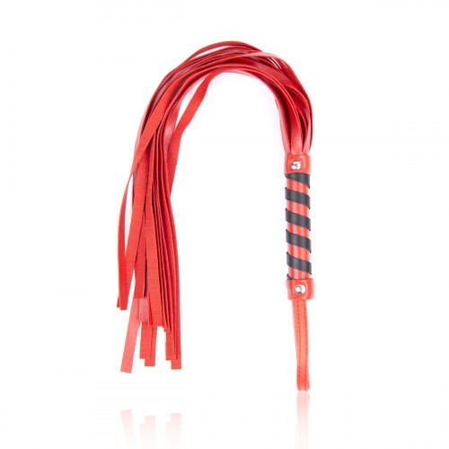 Δερμάτινο Απαλό Κόκκινο Μαστίγιο Naughty Toys 45 εκ