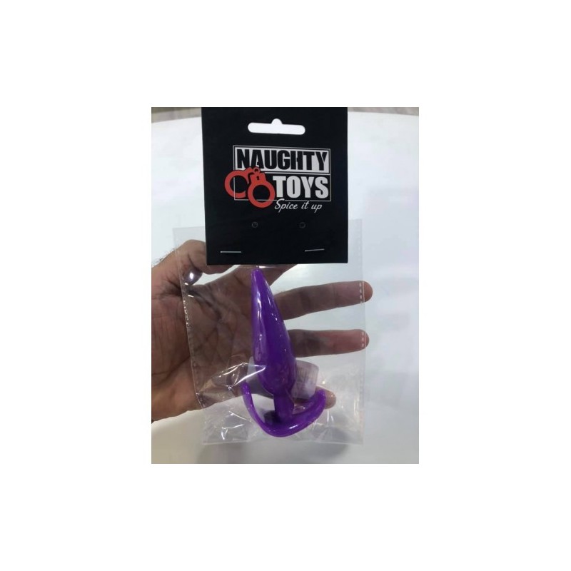 Μικρή μωβ μαλακιά εύκαμπτη πρωκτική σφήνα Naughty Toys 10 εκ