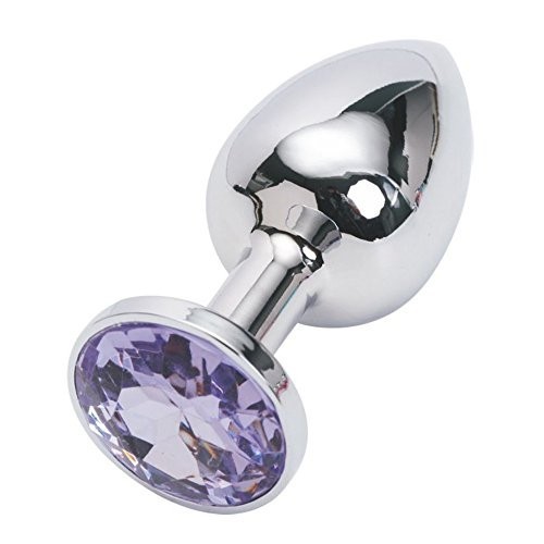 ΜΕΤΡΙΑ Πρωκτική Σφήνα Αλουμινίου μέ Μωβ πετράδι