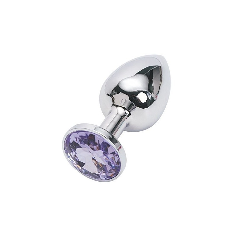 ΜΕΤΡΙΑ Πρωκτική Σφήνα Αλουμινίου μέ Μωβ πετράδι