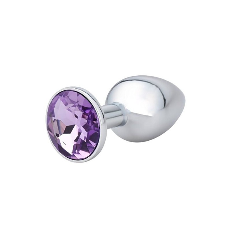 ΜΕΤΡΙΑ Πρωκτική Σφήνα Αλουμινίου μέ Μωβ πετράδι