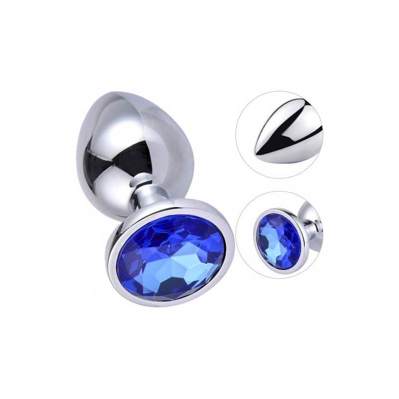 ΜΙΚΡΗ πρωκτική Σφήνα Αλουμινίου μέ ΜΠΛΕ κόσμημα