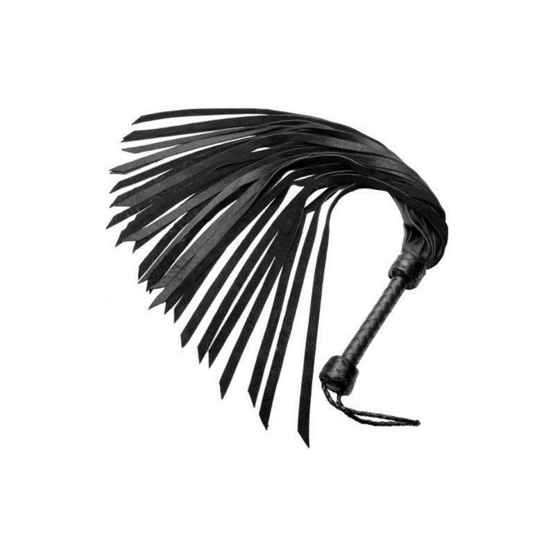 Μαύρο δερμάτινο μαστίγιο Naughty Toys 48 εκ