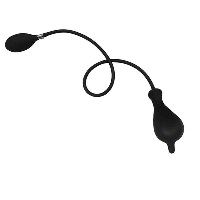 Unisex πρωκτική φουσκωτή μαύρη σφήνα Λάτεξ 11 εκ