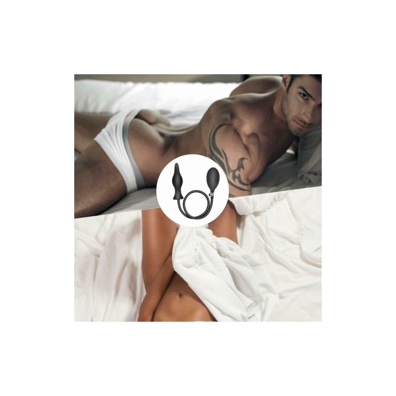 Unisex πρωκτική φουσκωτή μαύρη σφήνα Λάτεξ 11 εκ