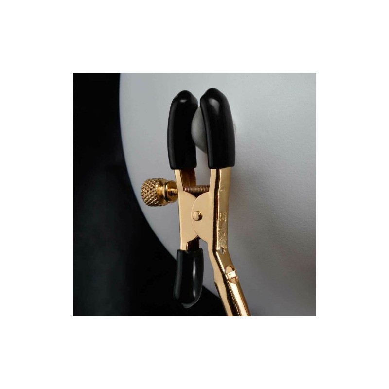 Μαύρα σέξι χνουδωτά κλιπάκια θηλών Entice