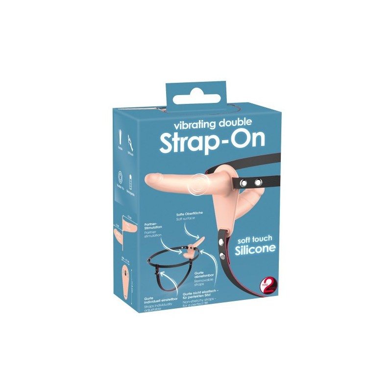 Διπλό Στραπον Σιλικόνης με δόνηση You2Toys