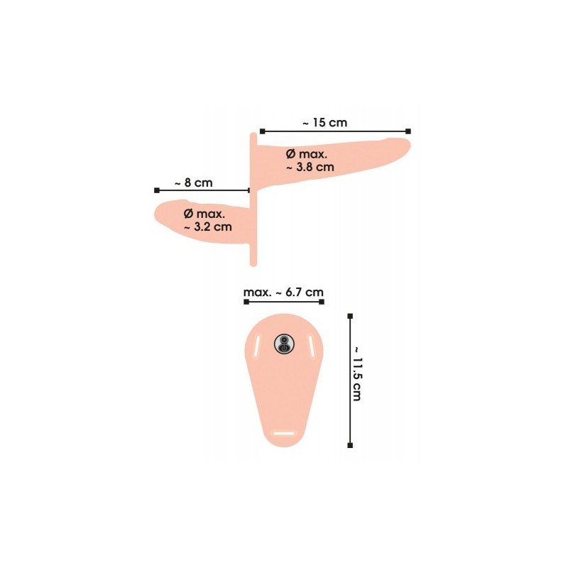 Διπλό Στραπον Σιλικόνης με δόνηση You2Toys