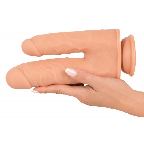 Ρεαλιστικός διπλός δονητής Realistixxx με βεντούζα 22 εκ