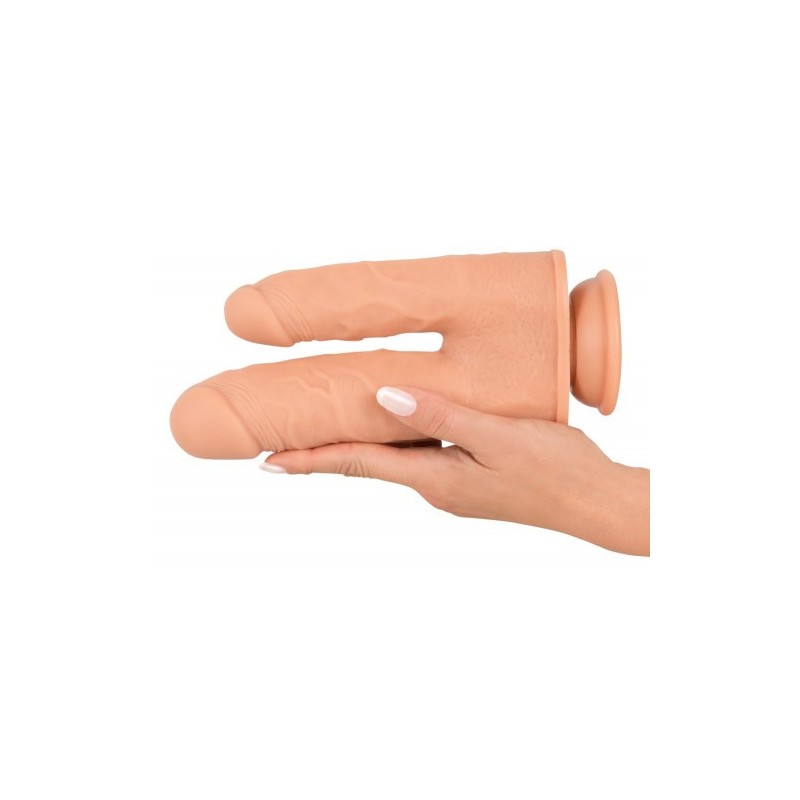 Ρεαλιστικός διπλός δονητής Realistixxx με βεντούζα 22 εκ