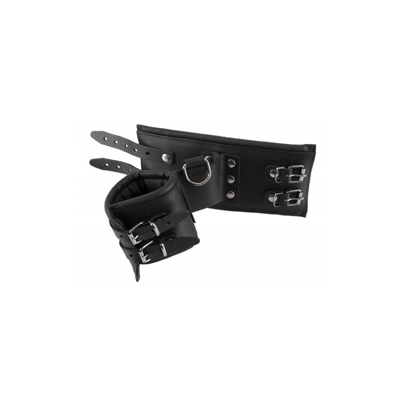 Βαριάς χρήσης δερμάτινα δεσμά χεριών ZADO