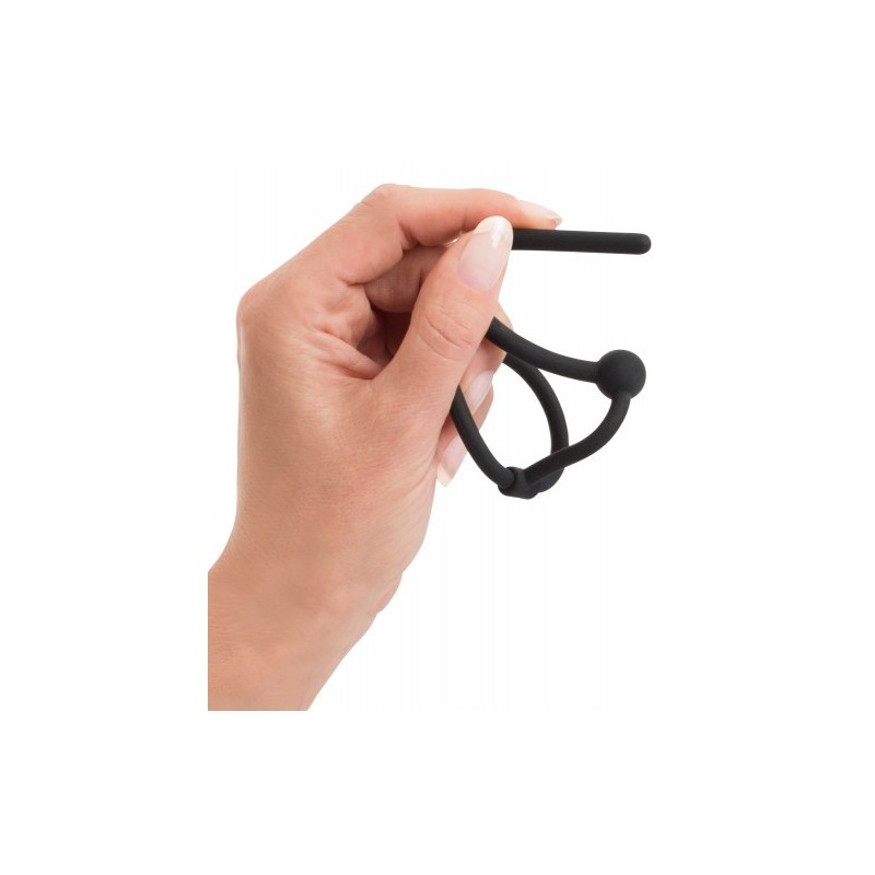 Μαύρος Διαστολέας Ουρήθρας σιλικόνης Piss Play