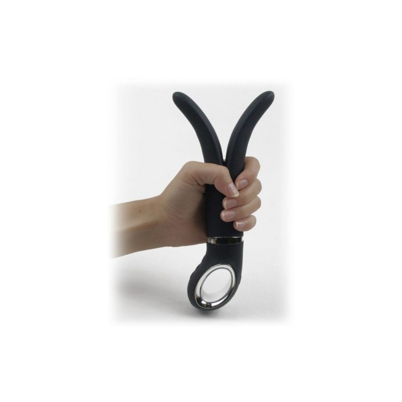 Διακριτικός δονητής Ζευς πολυ-εργαλείο για Ζευγάρια Μαύρο