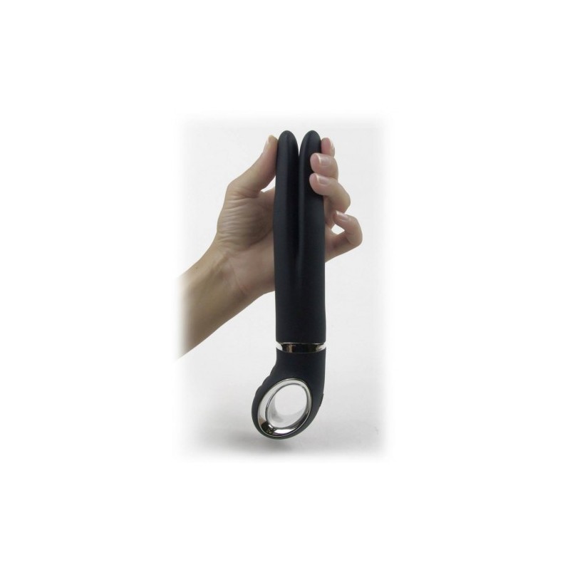 Διακριτικός δονητής Ζευς πολυ-εργαλείο για Ζευγάρια Μαύρο