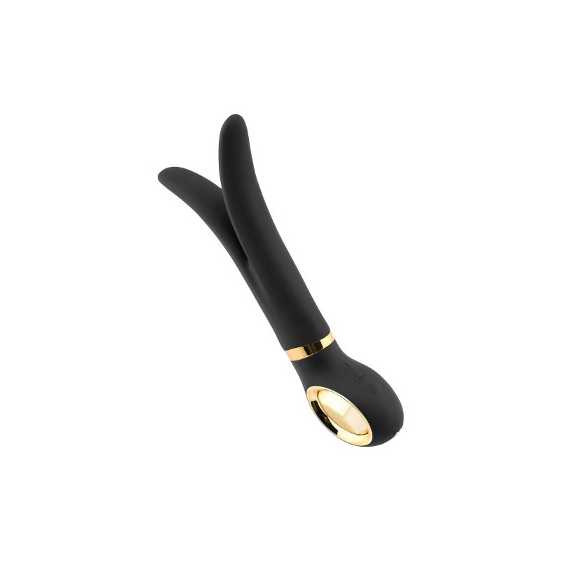 Διακριτικός δονητής Ζευς πολυ-εργαλείο για Ζευγάρια Μαύρο