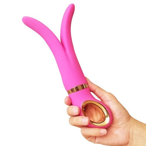 Διακριτικός δονητής Ζευς πολυ-εργαλείο για Ζευγάρια Ροζ