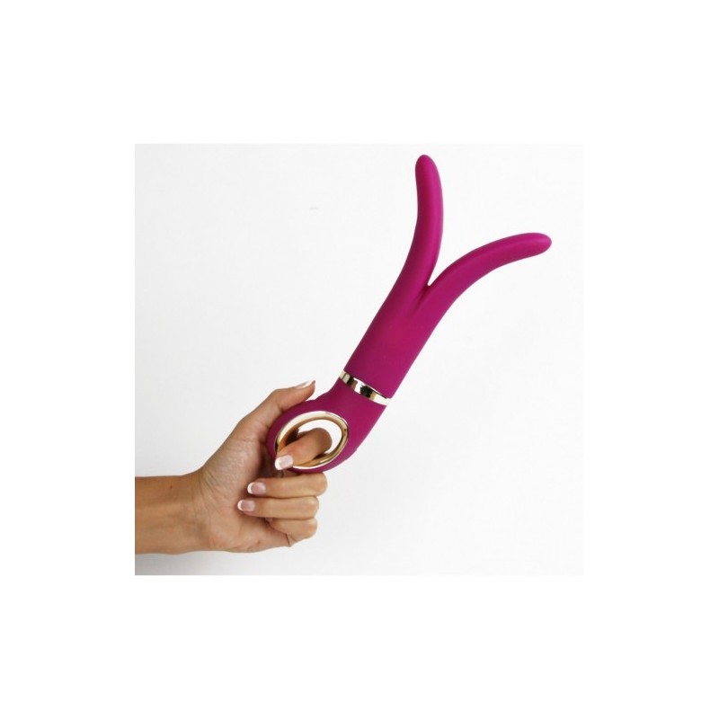 Διακριτικός δονητής Ζευς πολυ-εργαλείο για Ζευγάρια Ροζ