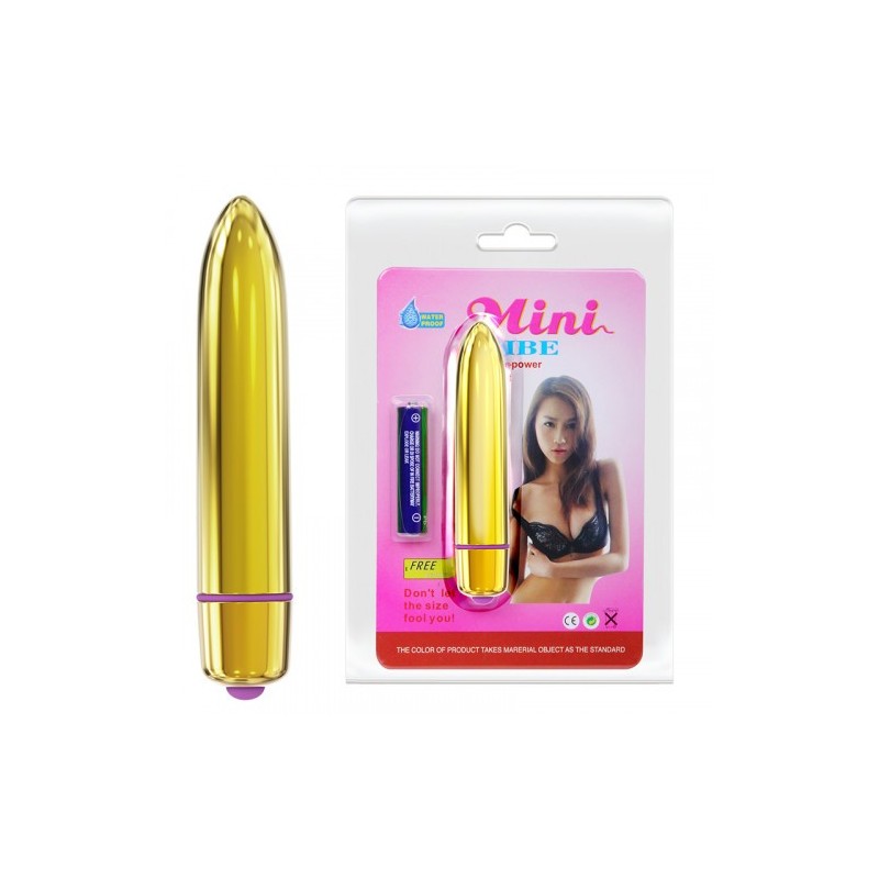 Μικρή βολίδα δονητής σε Χρυσό 9 εκ