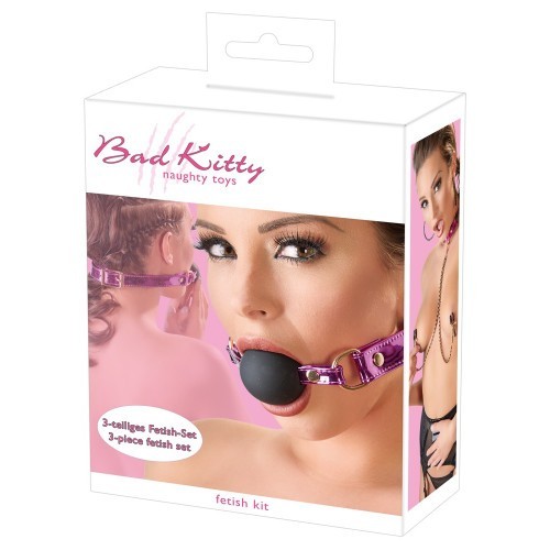 Κομψό φετιχιστικό σετ δεσμών 3 τμχ Bad Kitty