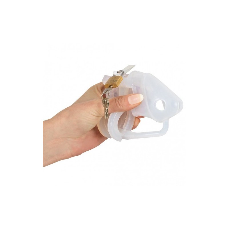 Διαφανές σιλικονάτο κλουβί φυλακή Πέους με κλειδαριά