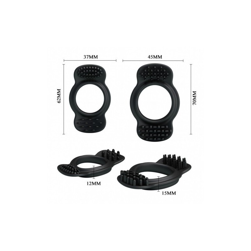 Σετ δύο δαχτυλίδια για το κεφάλι και την βάση του πέους