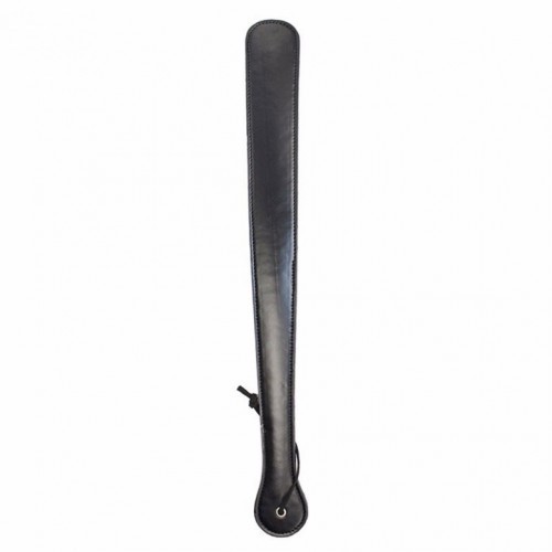 Long Faux Leather Paddle Black
