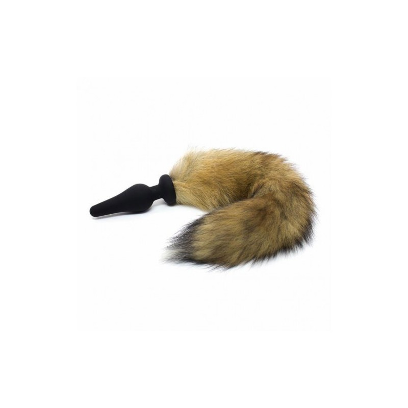 Πρωκτική σφήνα σιλικόνης με συνθετική ουρά αλεπούς