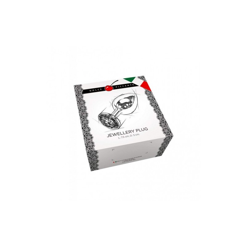 Μικρή σπιράλ ατσάλινη Dolce Piccante σφήνα με μώβ κόσμημα