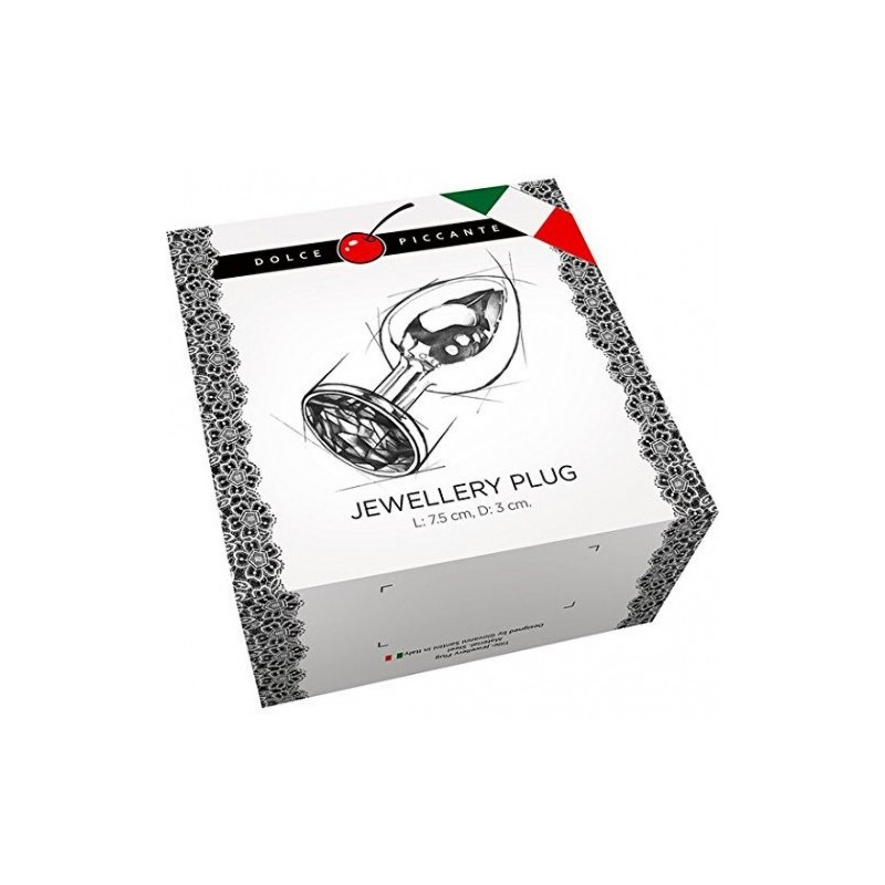 Μικρή σπιράλ ατσάλινη Dolce Piccante σφήνα με μπλέ κόσμημα