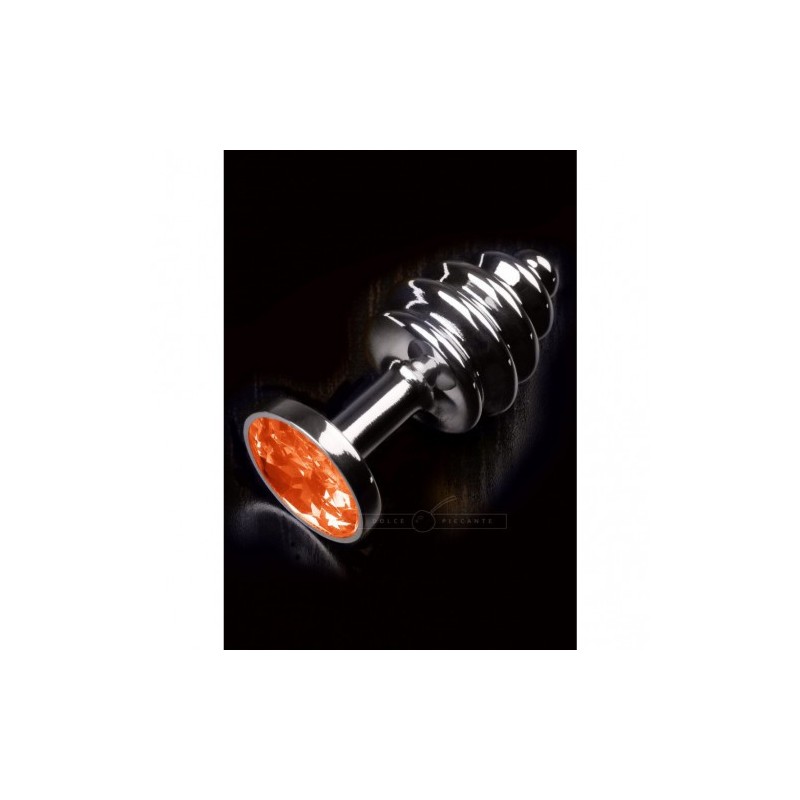 Μικρή σπιράλ ατσάλινη Dolce Piccante σφήνα με πορτοκαλί κόσμημα