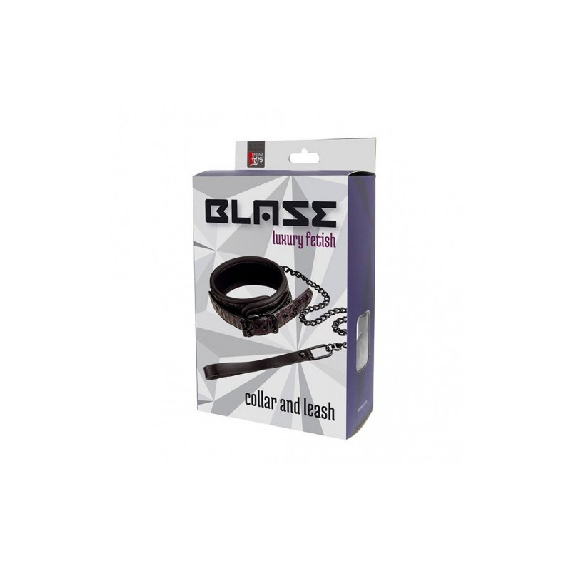 Blaze Collar with Leash Purple
