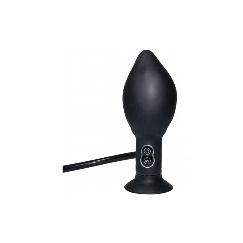 Μαύρη Πρωκτική φουσκωτή σφήνα με Δόνηση