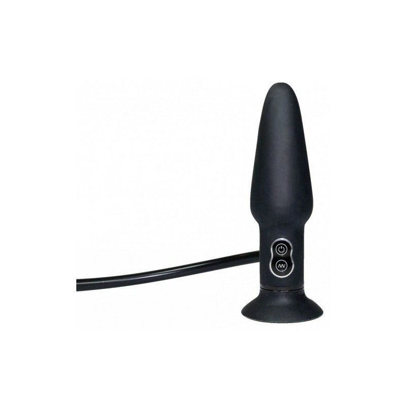 Μαύρη Πρωκτική φουσκωτή σφήνα με Δόνηση