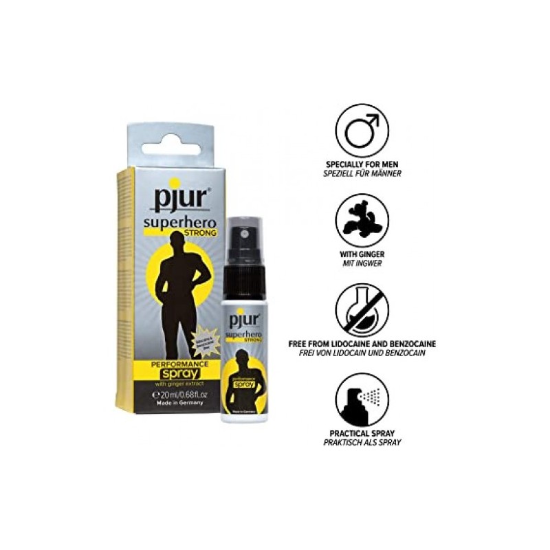 Ανδρικό Σπρέι Καθυστέρησης Pjur Superhero 20ml