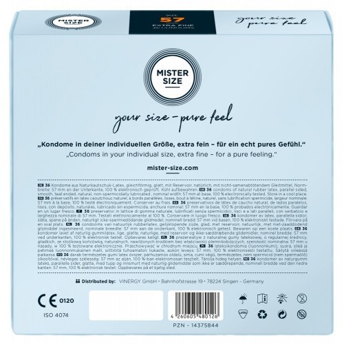 Προφυλακτικά Mister Size 57 mm 36 τεμάχια