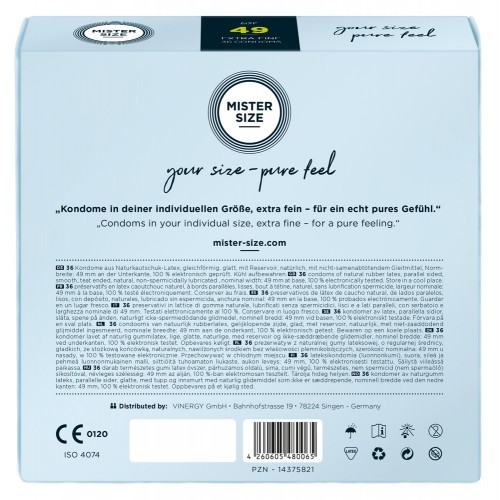 Προφυλακτικά Mister Size 49 mm 36 τεμάχια