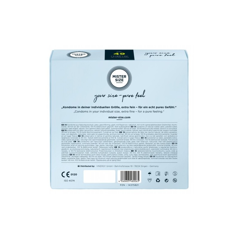 Προφυλακτικά Mister Size 49 mm 36 τεμάχια