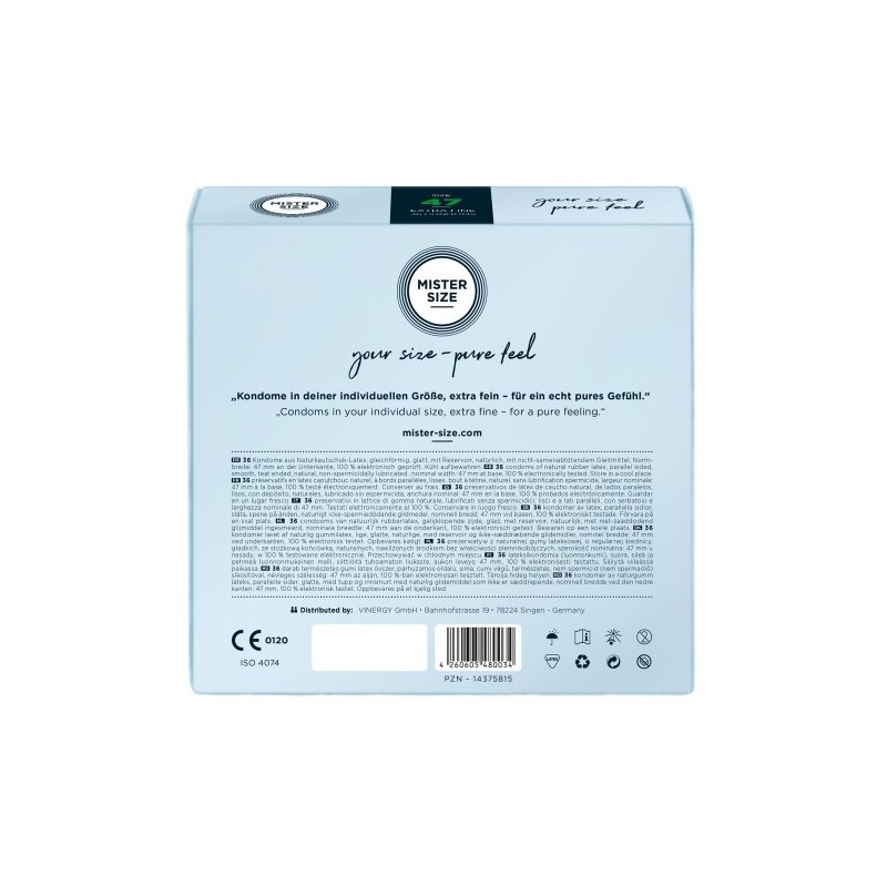 Προφυλακτικά Mister Size 47 mm 36 τεμάχια