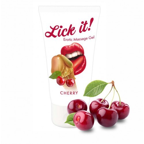 Φαγώσιμο Ζελέ για Ερωτικό Μασάζ Κεράσι Lick it 50ml