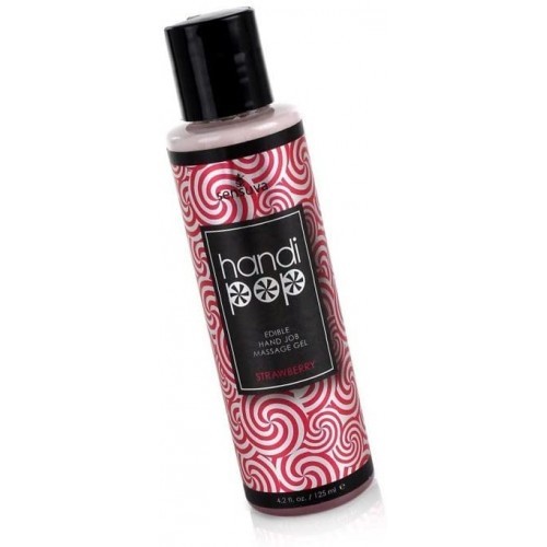 Τζελ μασάζ πέους με γέυση φράουλας Sensuva Handipop 125μλ