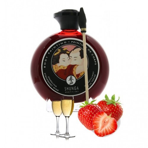 Φαγώσιμη Μπογιά Σώματος με Γεύση Φράουλα Shunga 100ml