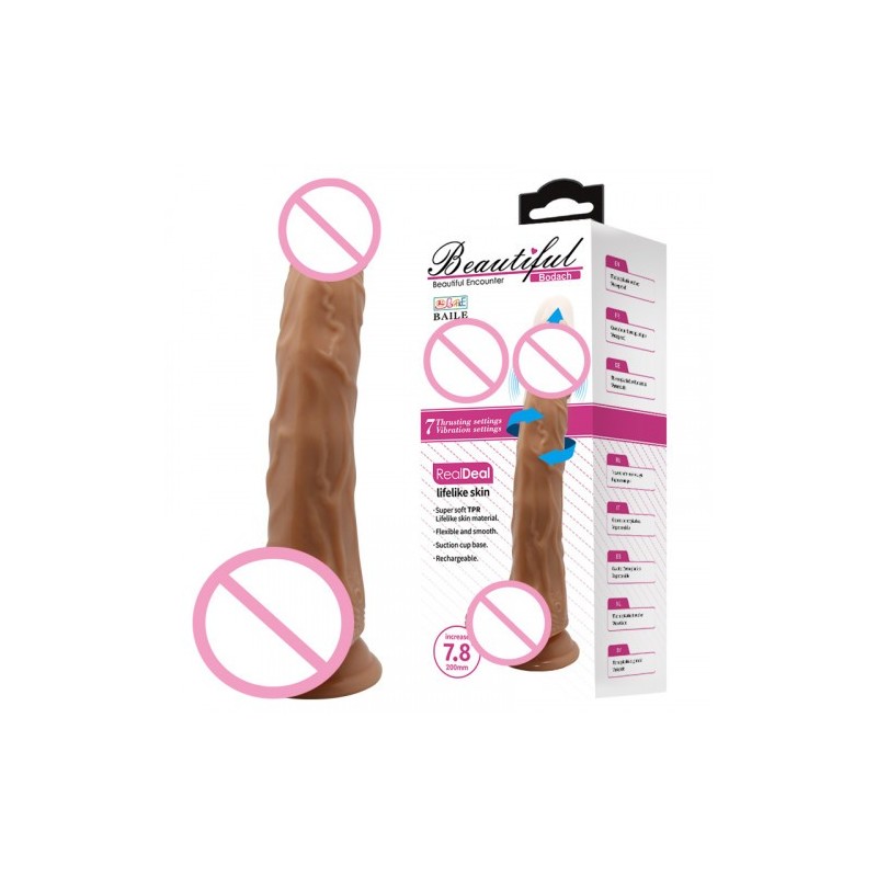 Περιστρεφόμενο Ντίλντο με Κίνηση Μπρος-Πίσω Beautiful Bodach 20cm