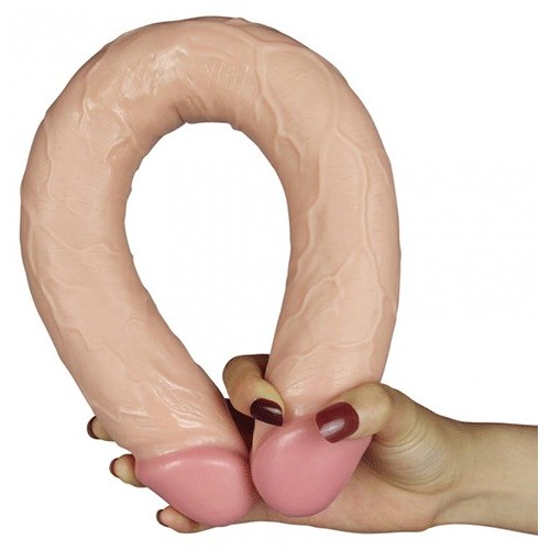 Δίπλευρο ρεαλιστικό λευκό Ντίλτο 46 x Ø 4.3 εκ Double Dong so Real