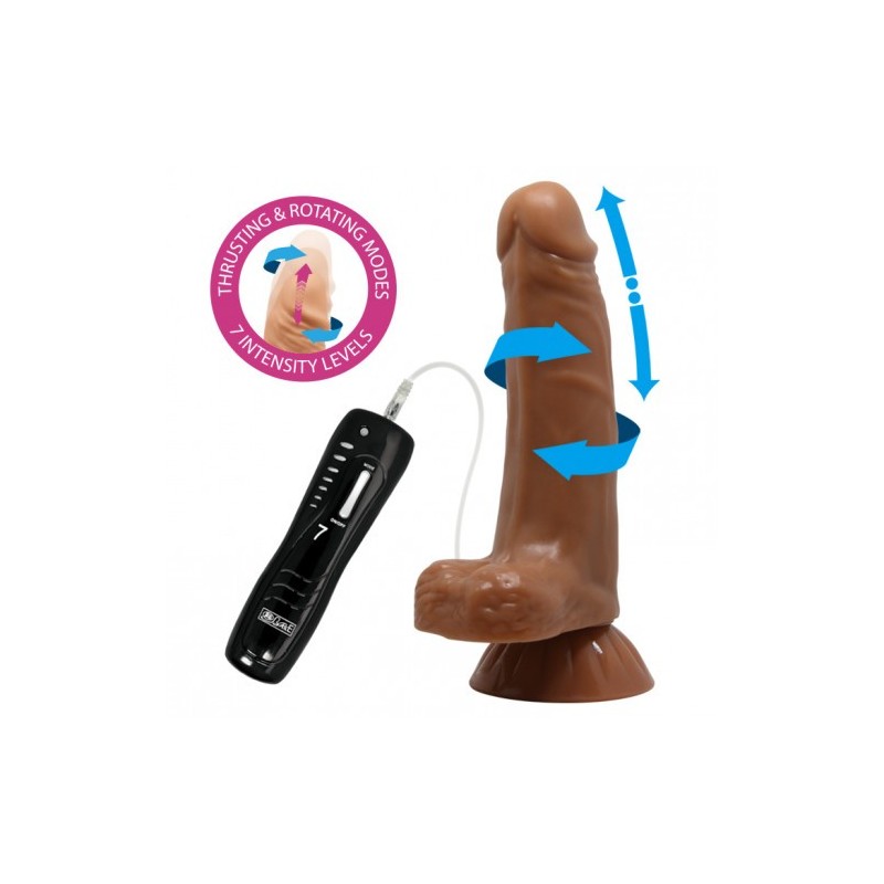 Περιστρεφόμενος Ρεαλιστικός Δονητής με Τηλεχειριστήριο Easton 18εκ