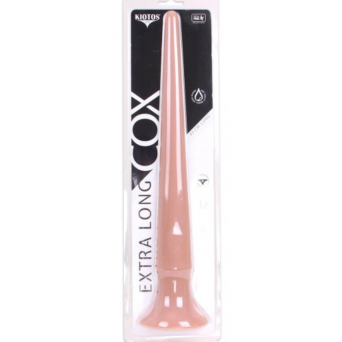 Μεγάλη Λεύκή κώνικη πρωκτική σφήνα ντιλντο Kiotos COX 40 εκ