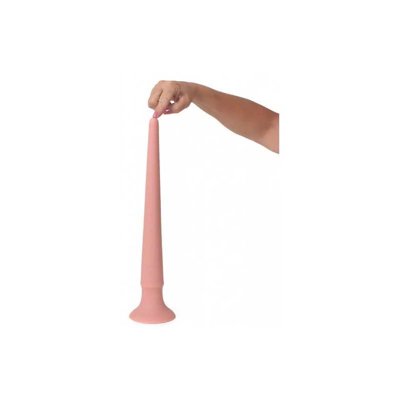 Μεγάλη Λεύκή κώνικη πρωκτική σφήνα ντιλντο Kiotos COX 40 εκ