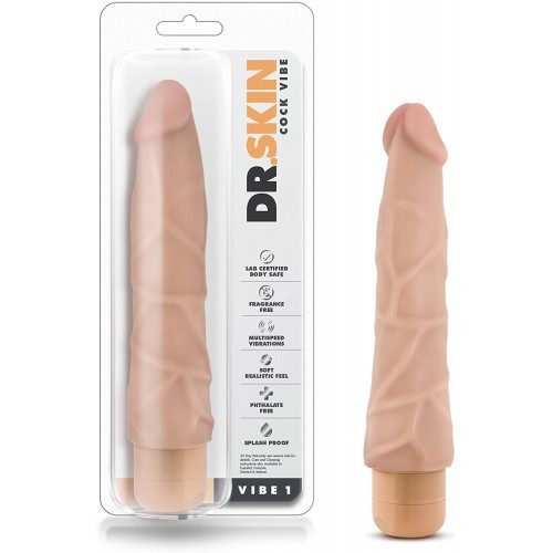 Ρεαλιστικό Ντίλντο Δονητής 19 εκ Μπεζ Dr. Skin