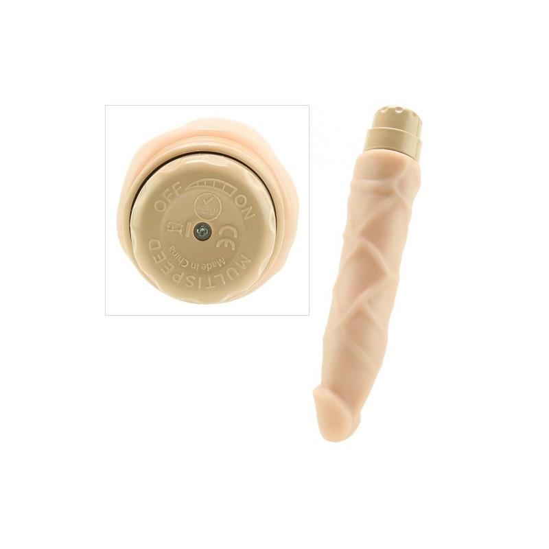 Ρεαλιστικό Ντίλντο Δονητής 19 εκ Μπεζ Dr. Skin