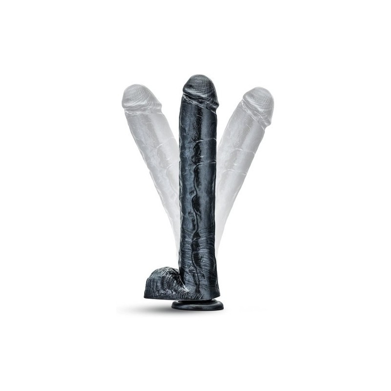 Τεράστιο Ντίλντο ΜΑΥΡΟ Jet 35 X Ø 6 εκ