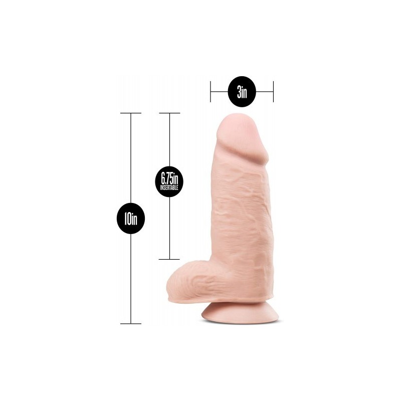 XXL xοντρό λευκό Ντίλντο με όρχεις και βεντούζα 25 Χ 7 εκ